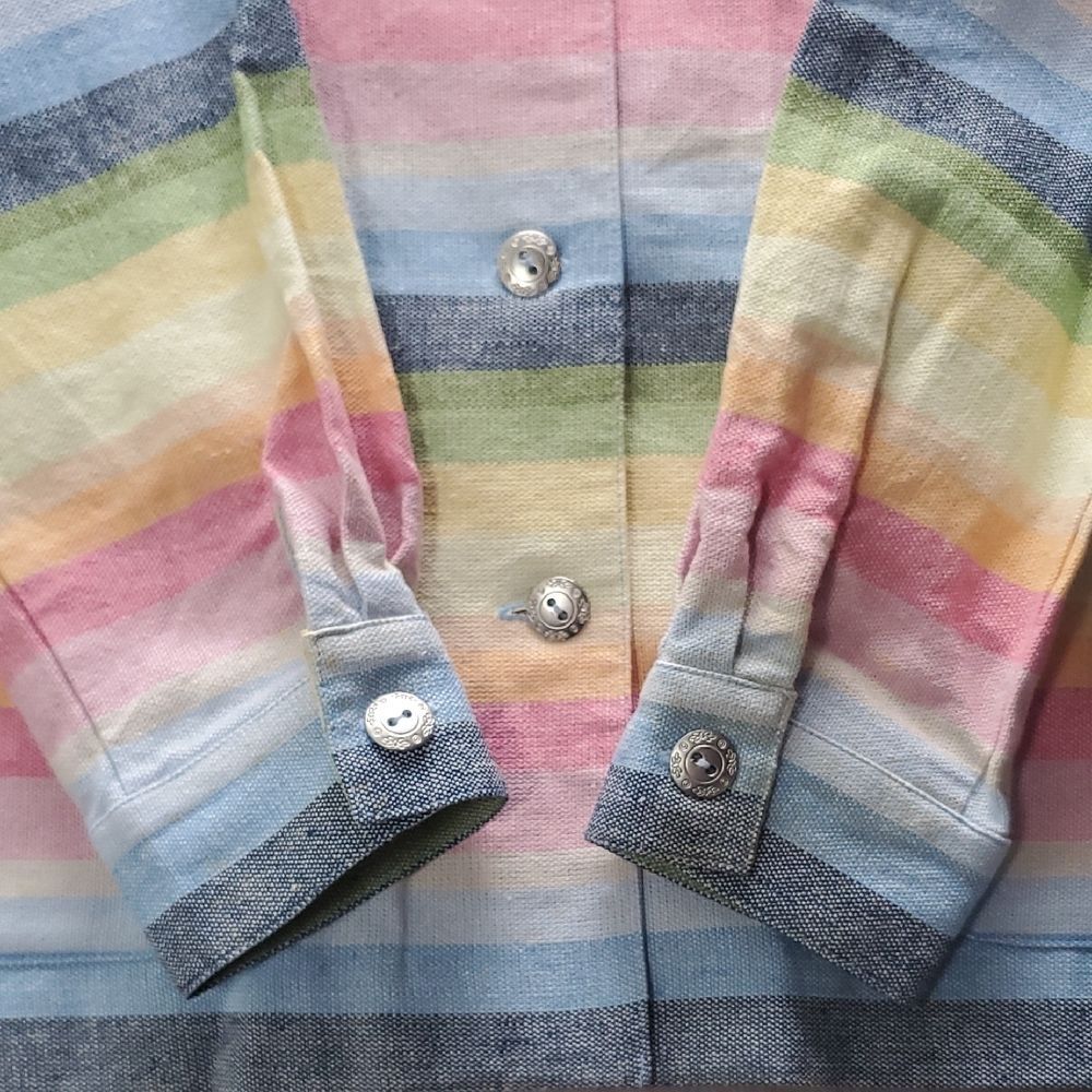 ALFRED DRUNNER | 12 WOMEN'S | JACKET BUTTON DOWN SHIRT  in RAINBOW 19232 29961 - Picture 4 of 16